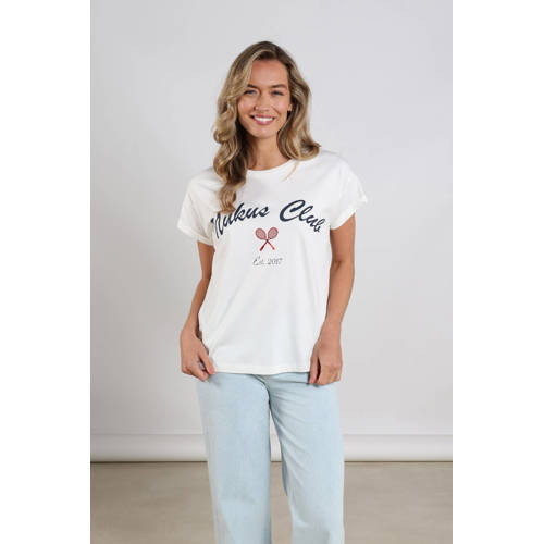 NUKUS T-shirt ecru afbeelding