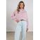 NUKUS gestreepte blouse roze
