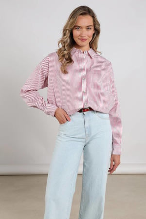 gestreepte blouse roze