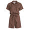 Anytime playsuit met stippen bruin/beige