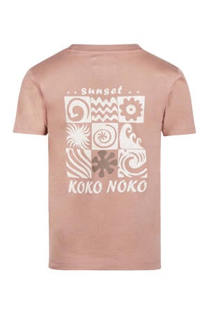 T-shirt met backprint oudroze