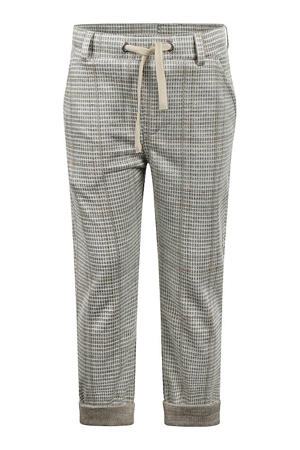regular waist geruite chino beige