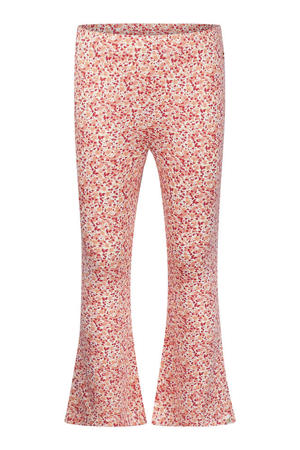 flared broek lichtoranje/roze