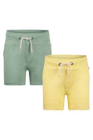 sweatshort - groen/geel (set van 2)