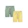 Koko Noko sweatshort - groen/geel (set van 2)