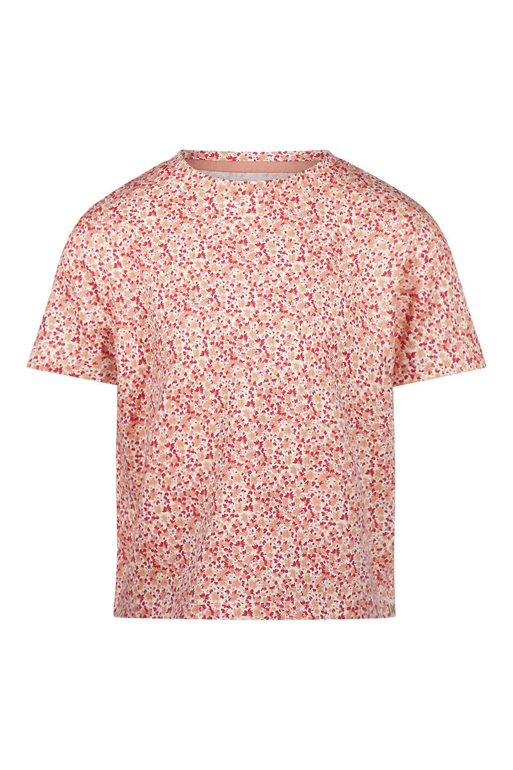 Oranje, lichtoranje en roze meisjes Koko Noko T-shirt van stretchkatoen met korte mouwen en ronde hals