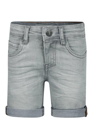 regular waist short grey denim
