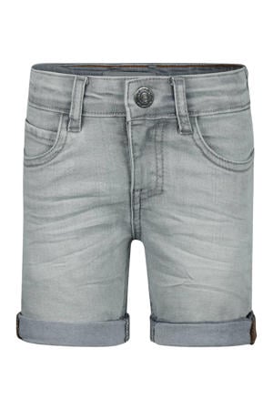 regular waist short grey denim