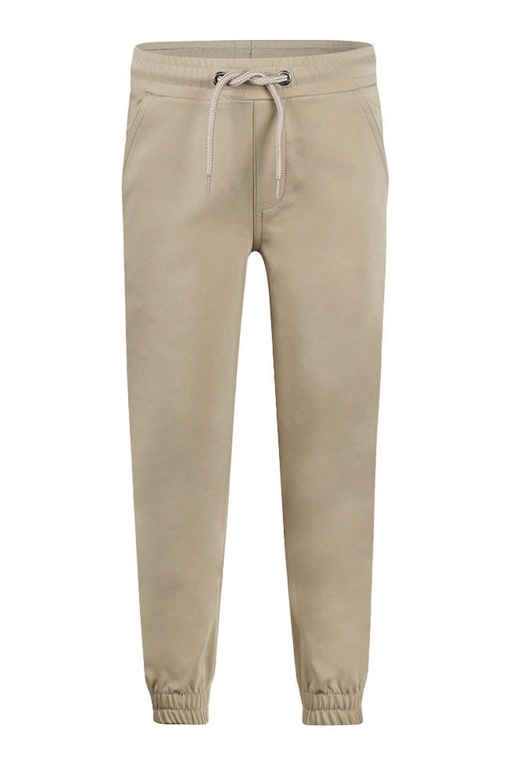 Beige jongens Koko Noko regular waist sweatpants van polyester met elastische tailleband en effen
