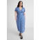 Anytime midi overslagjurk all-overprint blauw