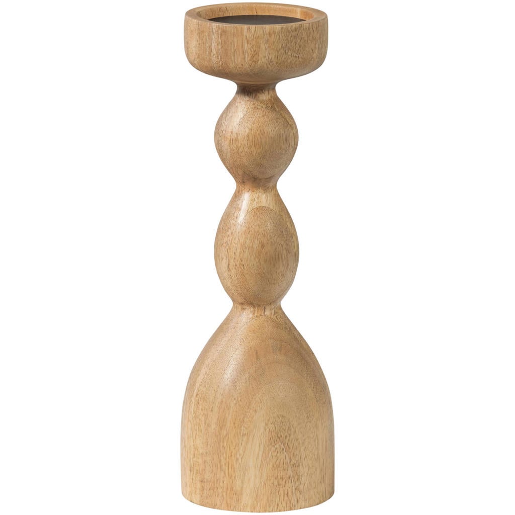 WOOOD WOOOD Liske Kandelaar - Mango Hout - Naturel - 35x11x11