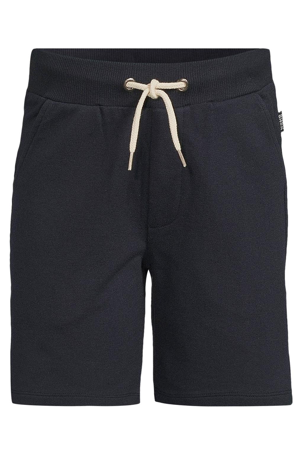 Donkerblauwe jongens Koko Noko regular sweatshort van katoen met elastische tailleband met koord en effen