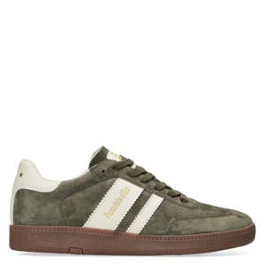 suède sneakers olijfgroen