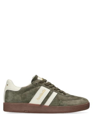 suède sneakers olijfgroen