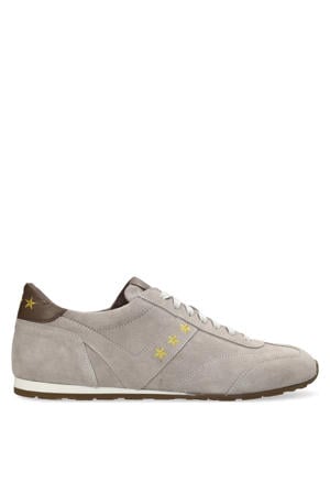 Terra leren sneakers lichtgrijs