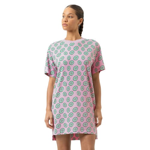 Mey nachthemd roze/groen afbeelding
