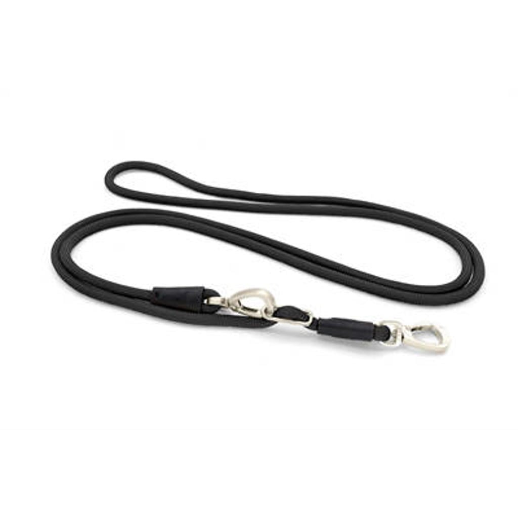 Morso Hondenriem Hands Free Soft Rope Zwart 260X1 cm