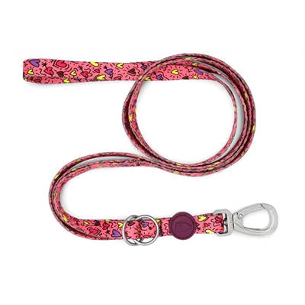 Morso Hondenriem Verstelbaar Pink Think Roze 65-200X2,5 cm