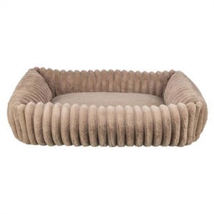 Hondenmand Lonni Ribfluweel Hoekig Lichtbruin 100X70 cm