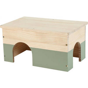 Neolife Houten Huisje Konijn Groen 40X25X20 cm