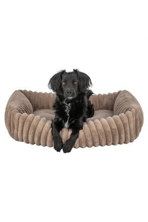 Hondenmand Lonni Ribfluweel Hoekig Lichtbruin 80X60 cm