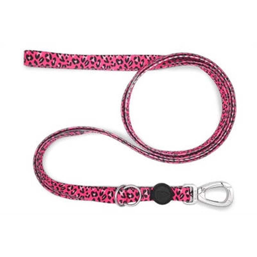 Morso Hondenriem Verstelbaar Bubble Leo Roze 75-230X1,5 cm