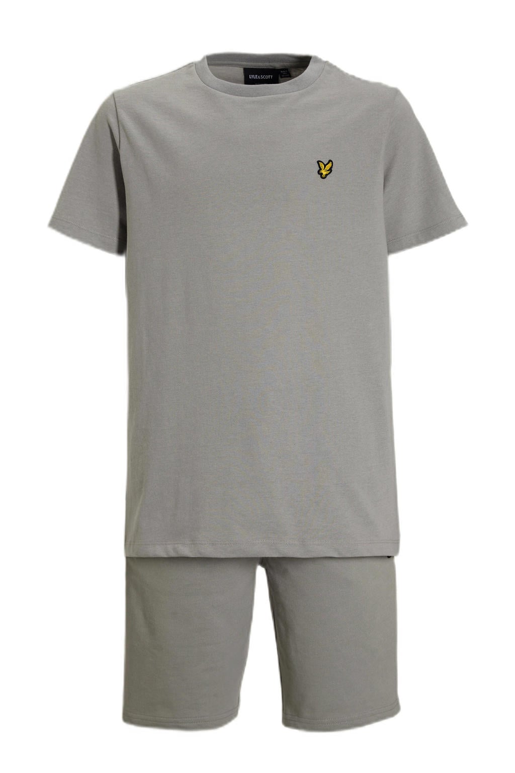 Lyle & Scott T-shirt + korte broek grijs