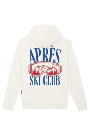hoodie met backprint ecru