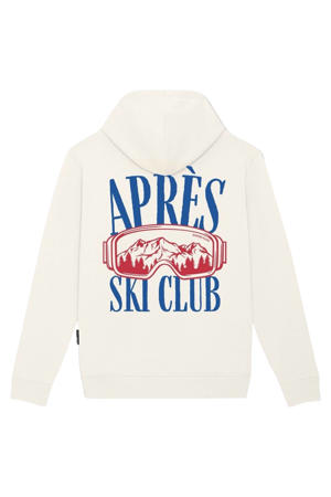 hoodie met backprint ecru