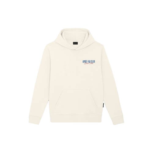 Baron Filou hoodie met backprint ecru afbeelding