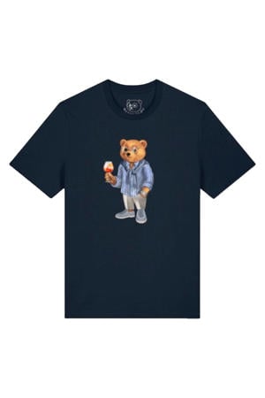 regular T-shirt donkerblauw