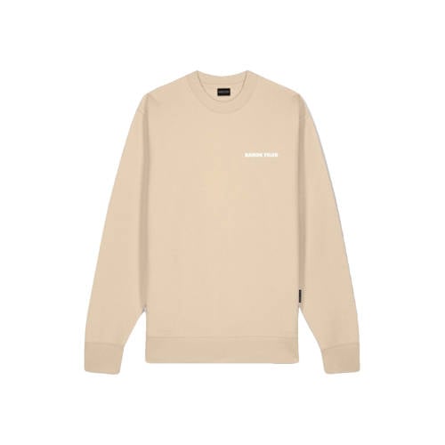 Baron Filou sweater met backprint beige afbeelding