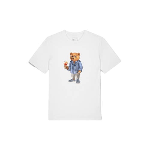 Baron Filou Rechtvallend T-shirt wit afbeelding