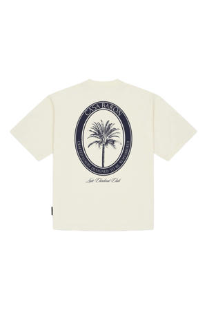 oversized T-shirt met backprint ecru
