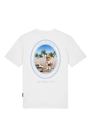 regular T-shirt met backprint wit