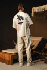 thumbnail: Baron Filou oversized T-shirt met backprint ecru