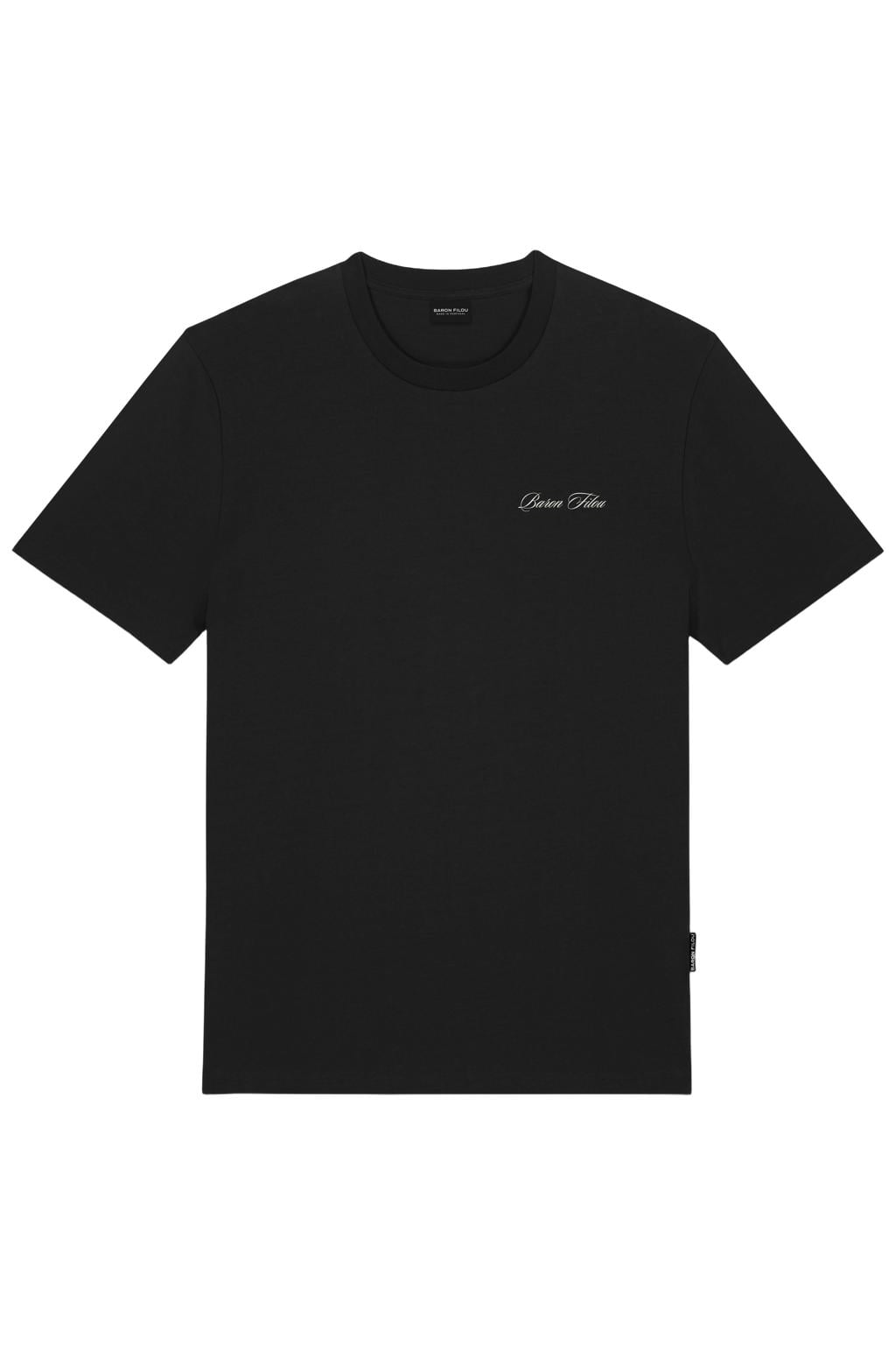 Baron Filou regular fit T-shirt met backprint - zwart
