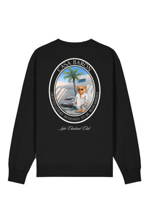 sweater met backprint zwart