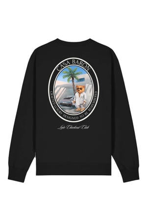 sweater met backprint zwart
