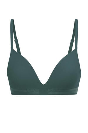 voorgevormde bh zonder beugel Soft Touch donkergroen