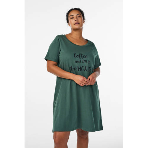 Zizzi nachthemd MALLY groen afbeelding