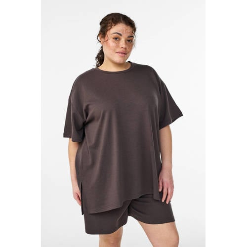 Zizzi pyjamatop MLAVNA taupe afbeelding