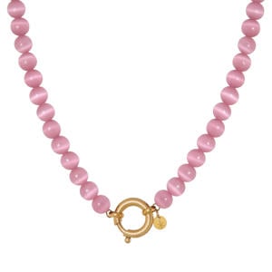 gold plated ketting Pink Snake