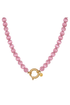 gold plated ketting Pink Snake