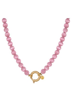 gold plated ketting Pink Snake