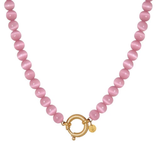 Label Kiki gold plated ketting Pink Snake afbeelding