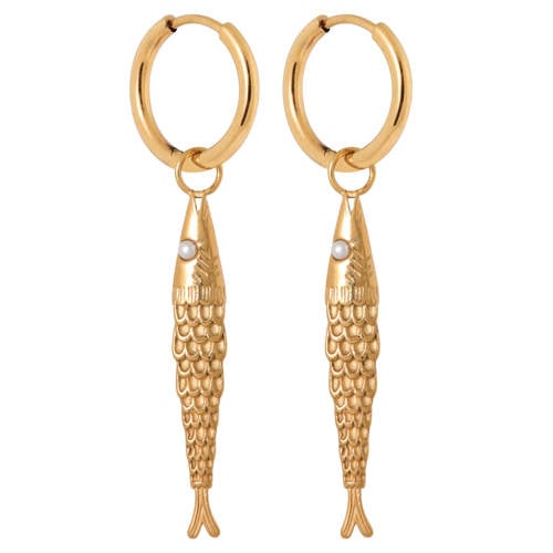 Label Kiki gold plated oorbellen Catch of the Day afbeelding