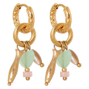 gold plated oorbellen Little Fish