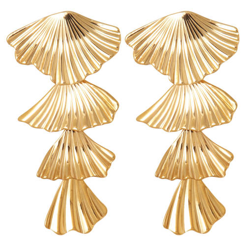 Label Kiki gold plated oorbellen Golden Leaf afbeelding