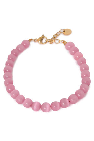 gold plated armband Pink Snake